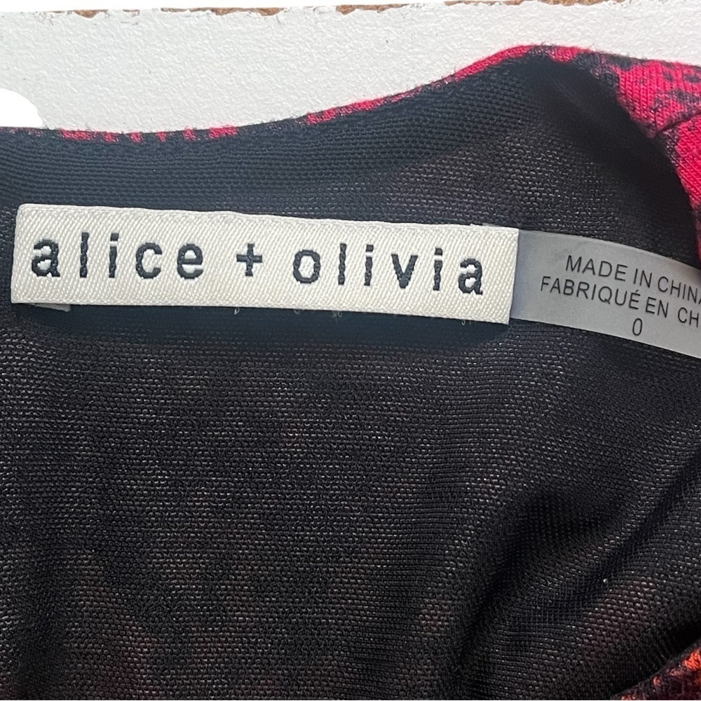 Alice + Olivia Delora Snake Print Stripe Sheath Dress Size 0 - Picture 6 of 12